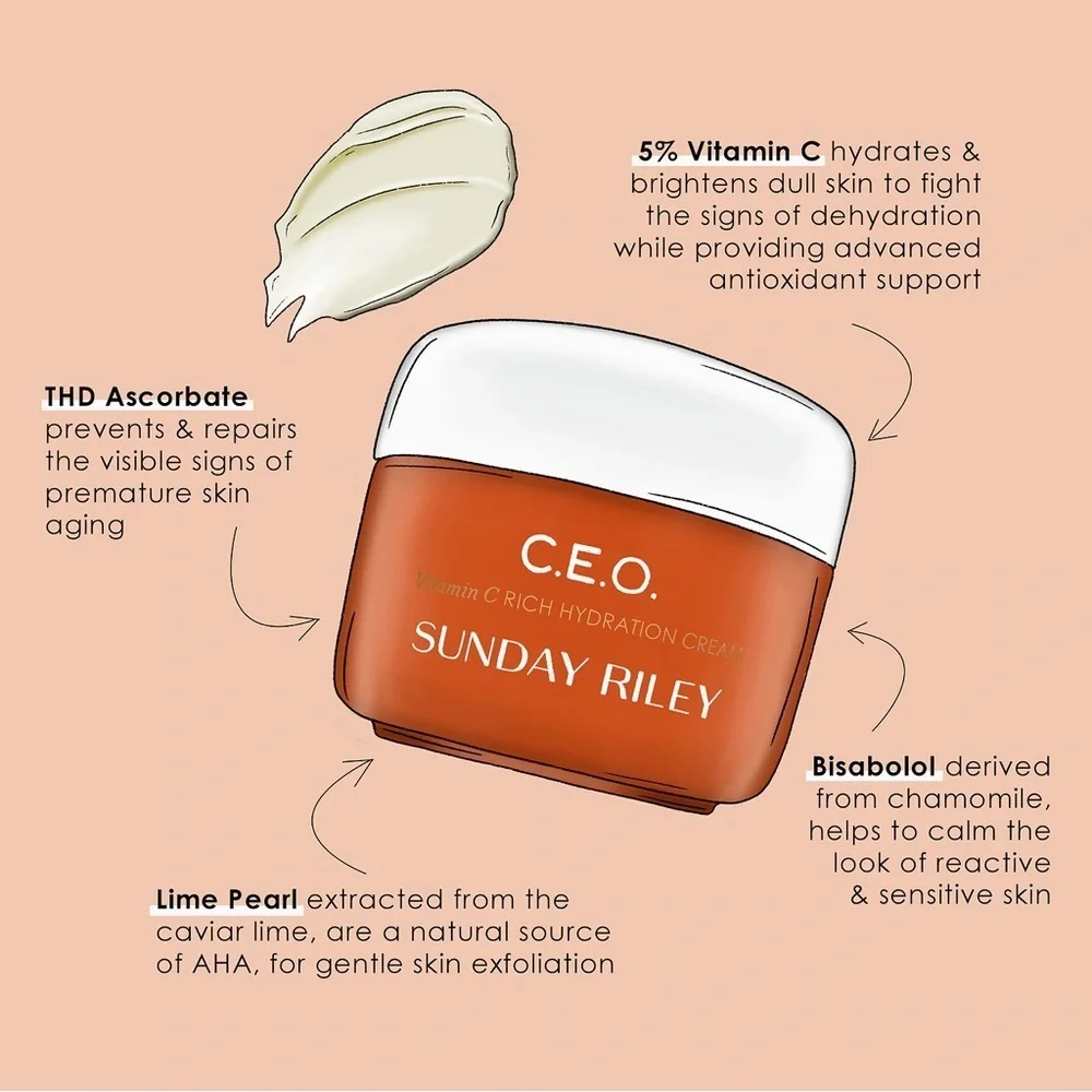 🍊 SUNDAY RILEY C.E.O. Vitamin C Brighten Tighten Body Butter 6.7 oz New